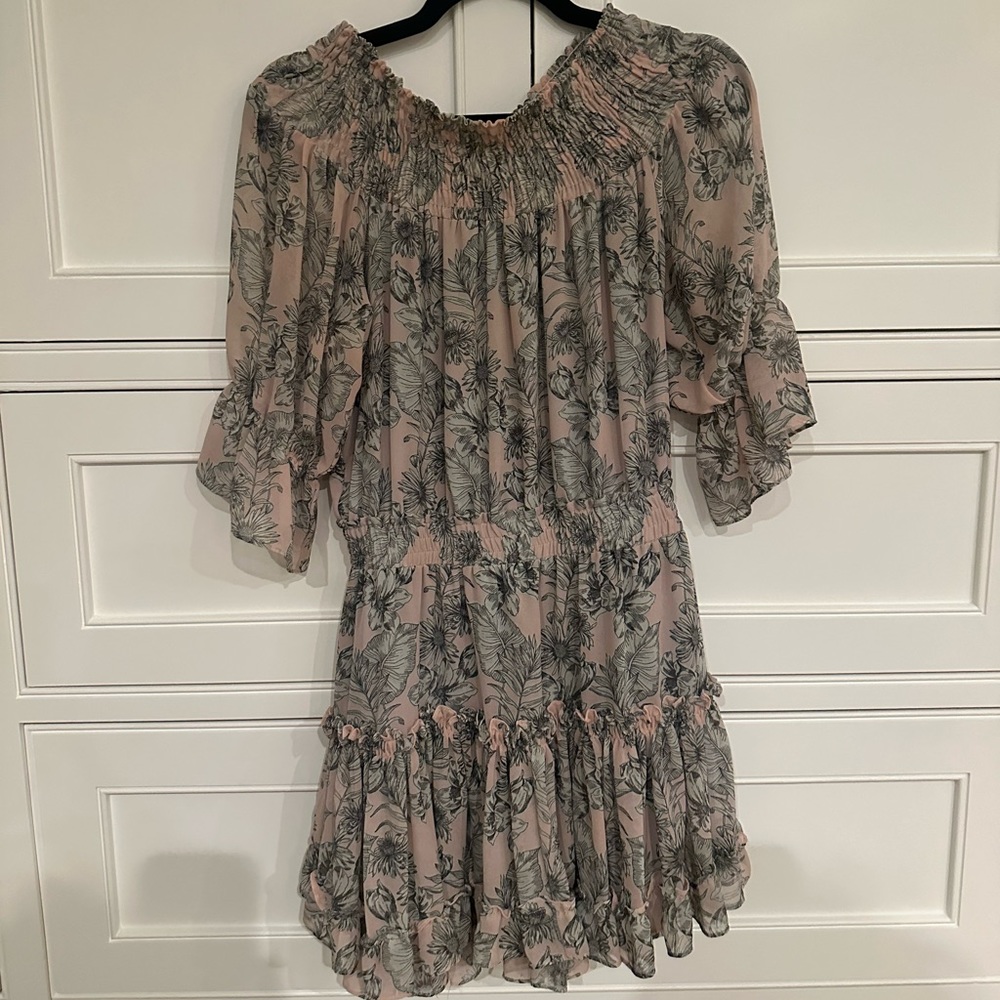 MISA off the shoulder patterned mini dress
Size L - Picture 6 of 6